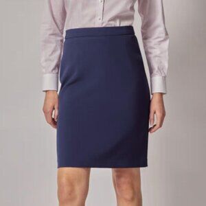 NWOT Studio 3000 Women's Black and Navy 100% Silk Pencil Skirt